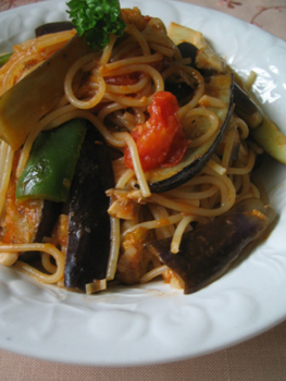 ナスのパスタ