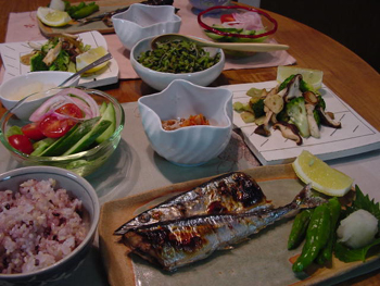 料理秋刀魚の塩焼き