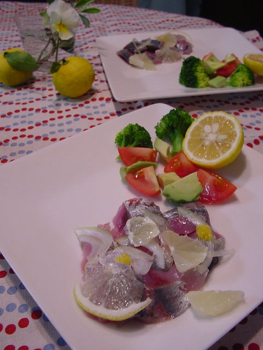 アジのカルパッチョ