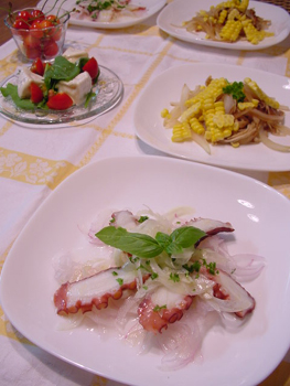 タコのカルパッチョ