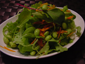 枝豆とベビーリーフのサラダ