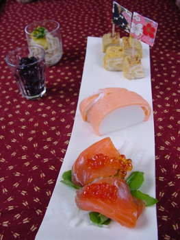 料理,イクラとサーモン