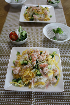 サッパリカニ缶寿司